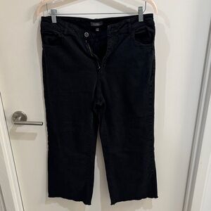 DL1961 Black Cropped Straight-Leg Jeans